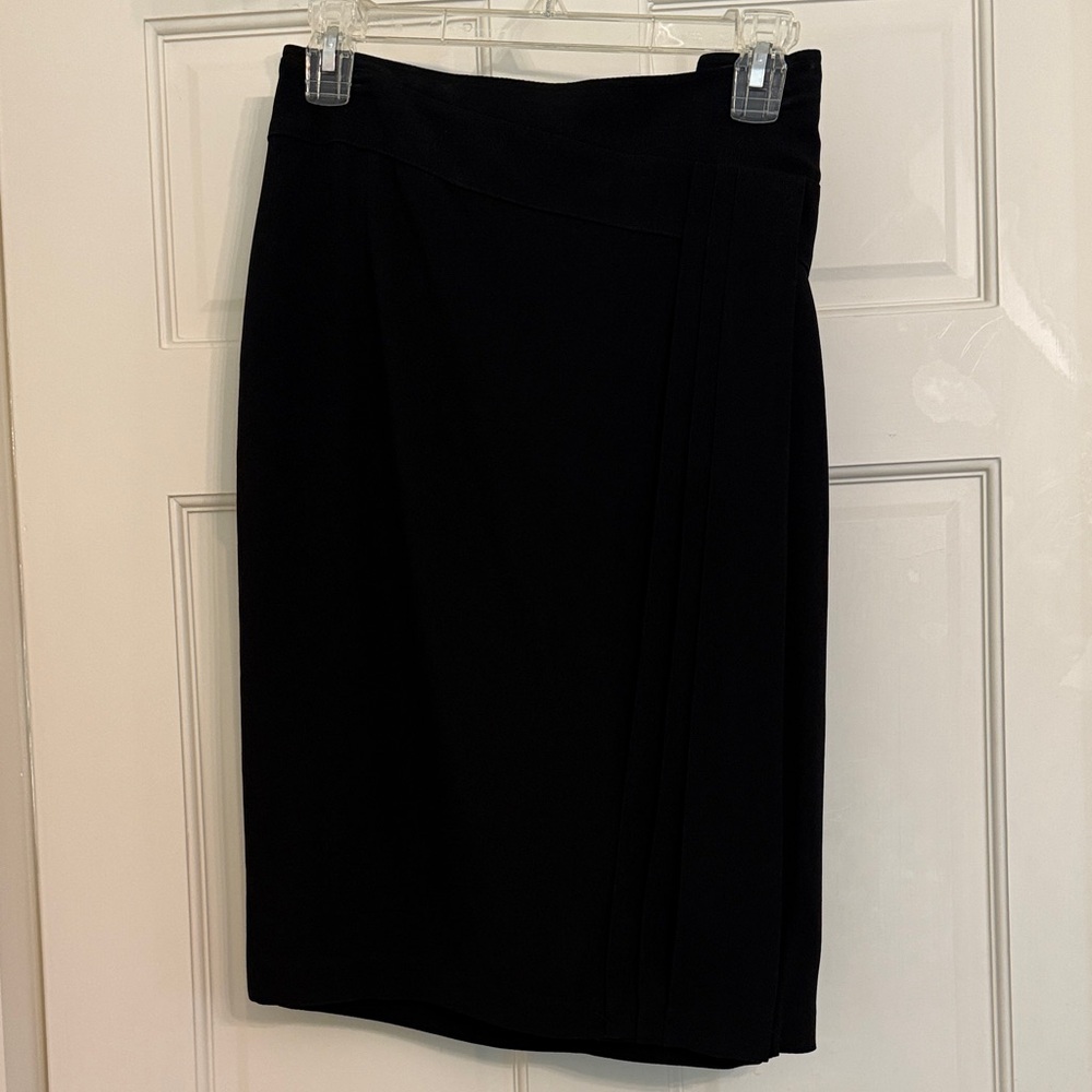 I.N.C. Black Pencil Skirt with Decorative Pleat